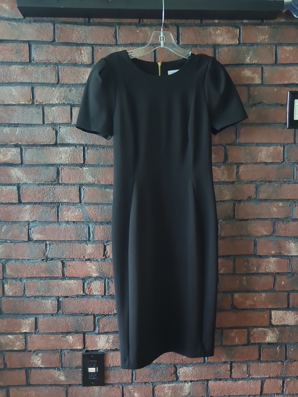 Calvin Klein Black Midi Sheath Dress